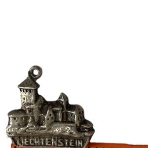 Liechtenstein Castle Silver Vintage Charm For Bracelet